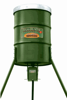 12 VOLT BARREL FEEDER - 12VBF - WILDLIFE FEEDERS 12 VOLT BARREL FEEDER